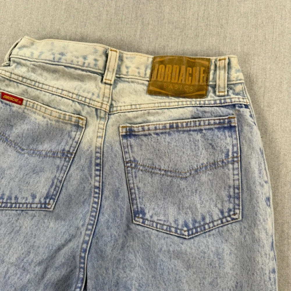 Jordache Basics Vintage 90s High Waisted Bleached Acid Wash Jeans USA‎ 7/8 29